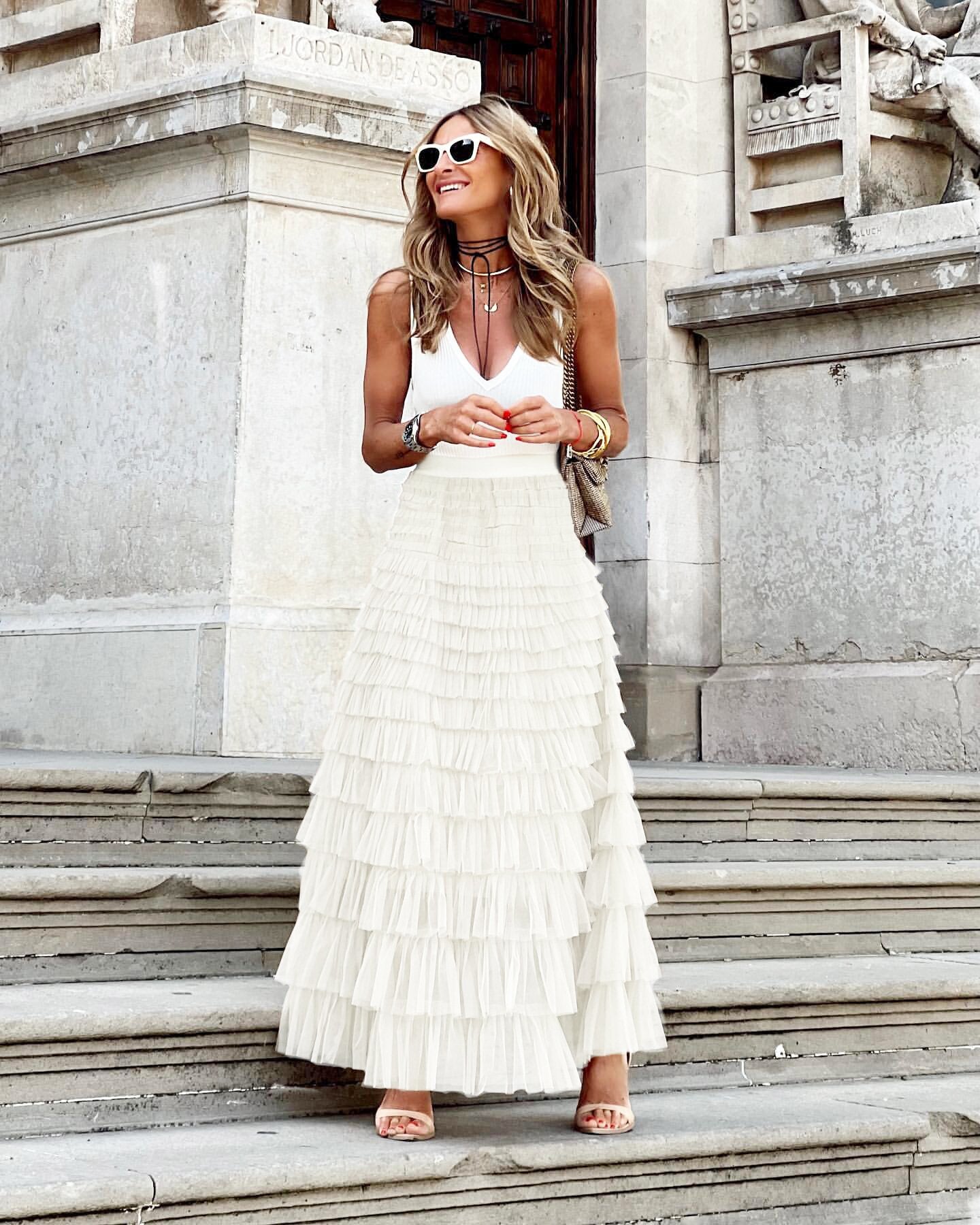 GRACE Ruffled Maxi Skirt